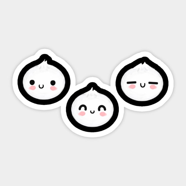 Three Little Dumplings Sticker by gpam